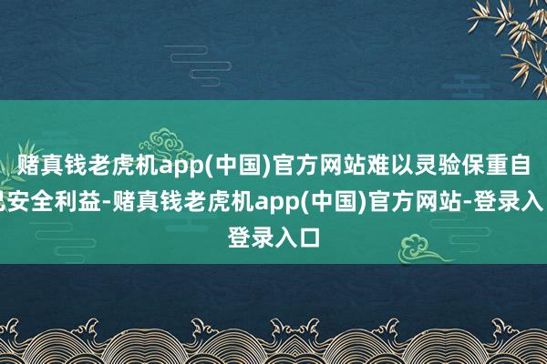 赌真钱老虎机app(中国)官方网站难以灵验保重自己安全利益-赌真钱老虎机app(中国)官方网站-登录入口